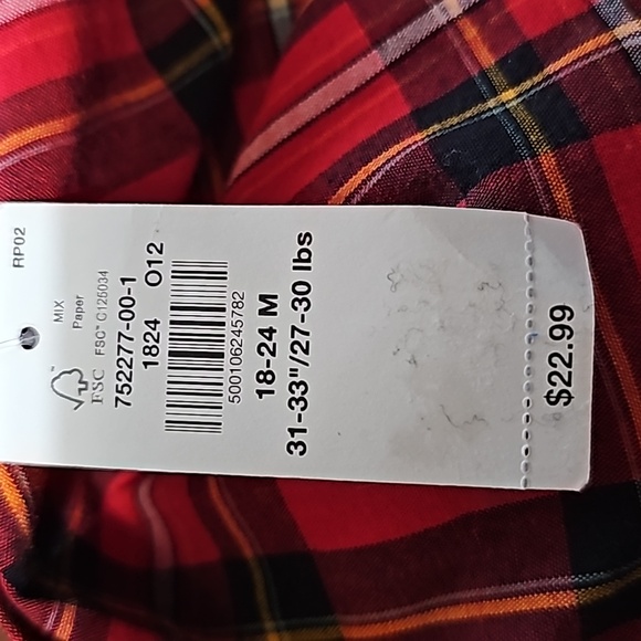 Old Navy Long-Sleeve Printed Poplin Shirt & Bow-Tie Set Toddler Boy 18-24 Month - Picture 9 of 12